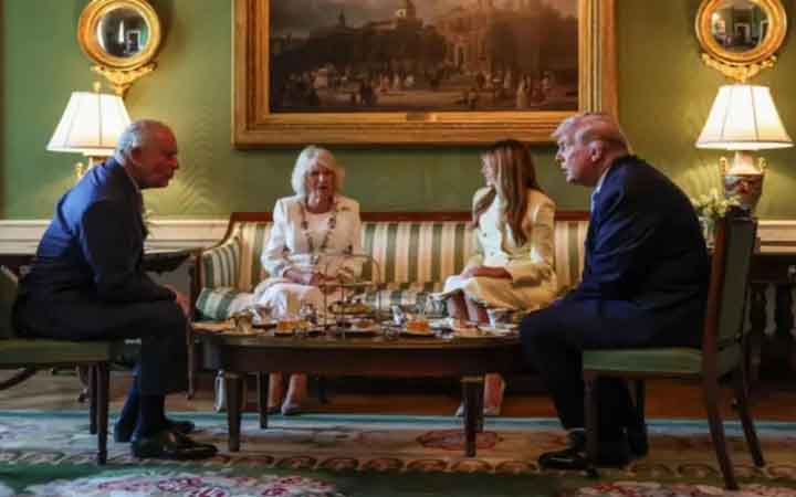 হোয়াইট হাউসে ট্রাম্পের সঙ্গে চা আড্ডায় কিং চার্লস ও রানি ক্যামিলা