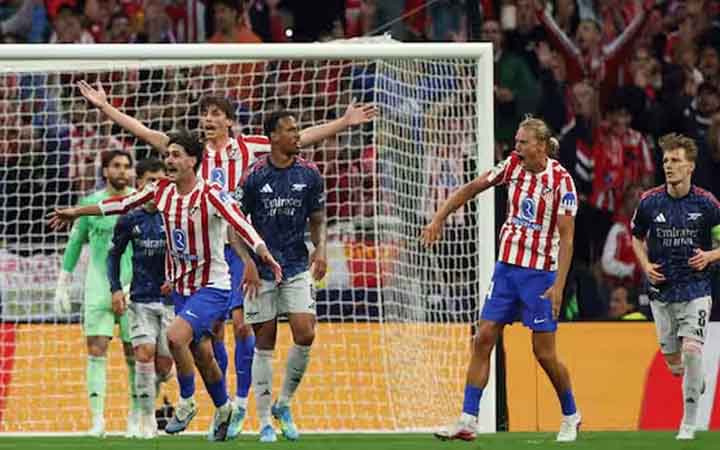 ১-১ সমতায় থামল আর্সেনাল-আতলেতিকোর লড়াই