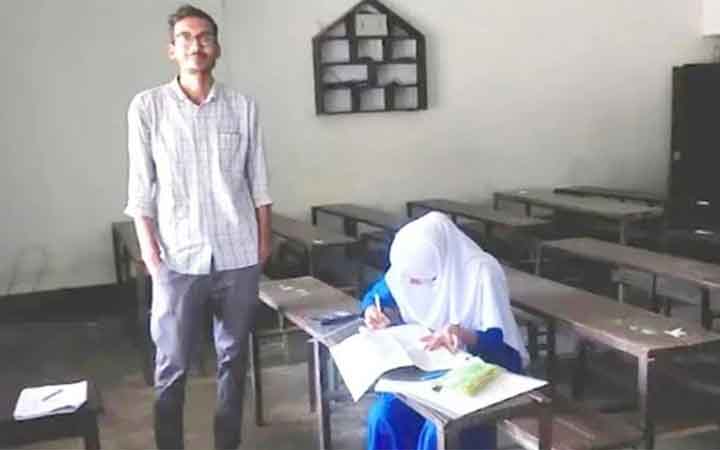 পুরো কক্ষে পরীক্ষার্থী একজন, দায়িত্বে আটজন কর্মকর্তা-কর্মচারী