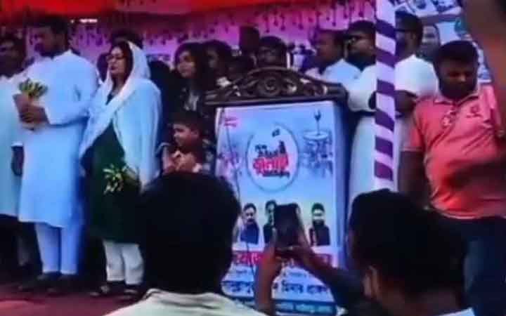 এনসিপি নেতার বক্তব্যে জয় বাংলা, পরে বললেন, ‘সরি, সরি’