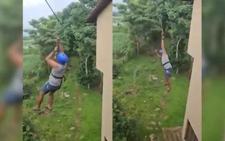 ৪০ ফুট ওপর থেকে আছড়ে পড়লেন পর্যটক