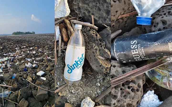 সেন্টমার্টিনে ভেসে এলো মিয়ানমার-থাইল্যান্ডের প্লাস্টিক বর্জ্য