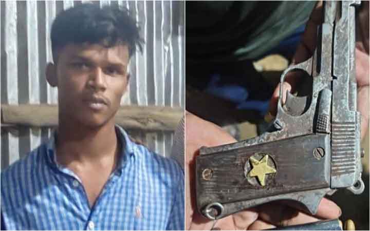 রামুতে বিদেশি পিস্তল-গুলিসহ যুবক আটক