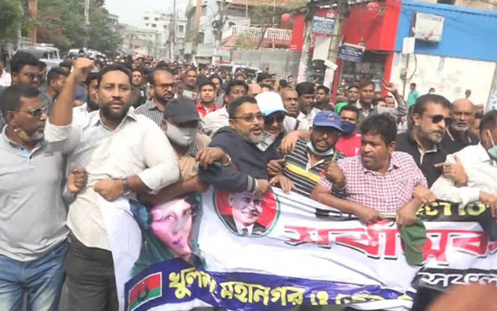 খুলনায় বিএনপির বিক্ষোভ মিছিল