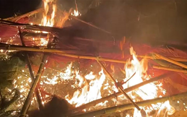 মেঘনায় ৪০ হাজার মিটার নিষিদ্ধ জাল পুড়িয়ে ধ্বংস