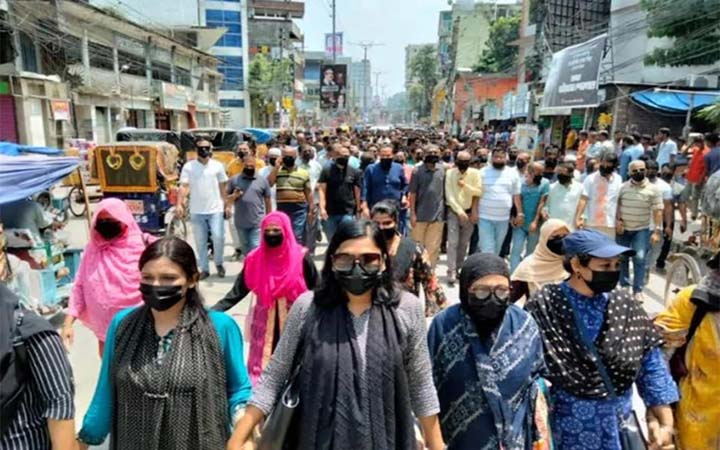 ময়মনসিংহ বিএনপির মৌন মিছিল