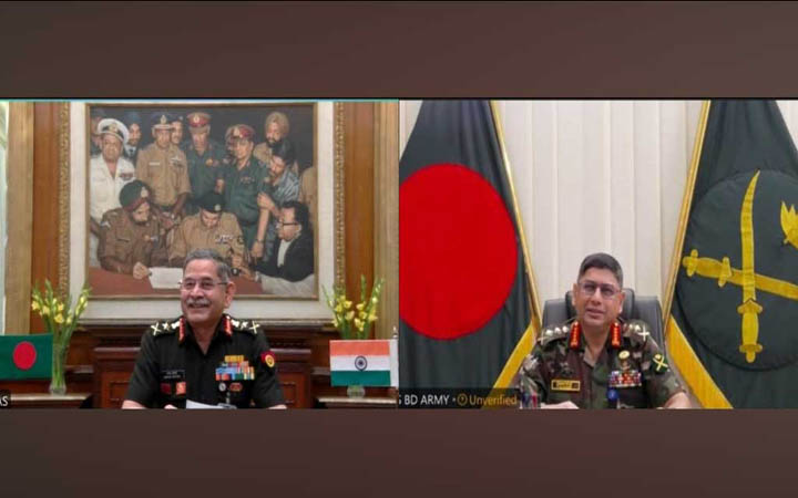 বাংলাদেশ-ভারত সেনাপ্রধানের ভার্চুয়াল বৈঠক