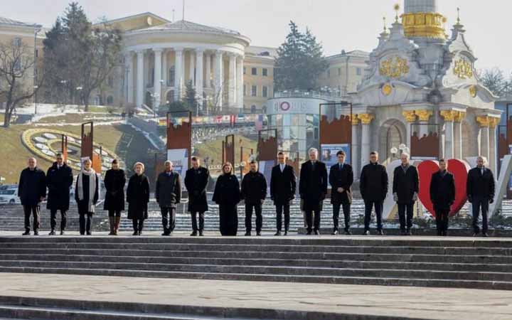ইউরোপীয় নেতারা কিয়েভে পা রাখতেই বিমান হামলার সাইরেন বেজে উঠলো