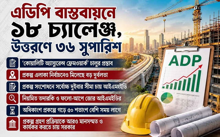 এডিপি বাস্তবায়নে ১৮ চ্যালেঞ্জ, উত্তরণে ৩৬ সুপারিশ