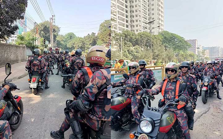 রাজধানীতে বিজিবির বিশেষায়িত টিমের টহল