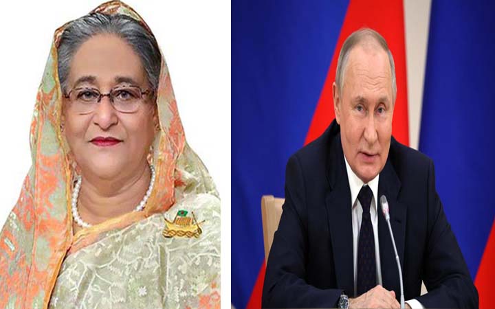 শেখ হাসিনাকে পুতিনের অভিনন্দন
