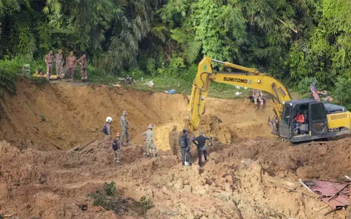 মালয়েশিয়ায় ভূমিধসে মৃতের সংখ্যা বেড়ে ২৪, নিখোঁজ ৯