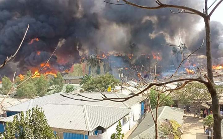 রোহিঙ্গা ক্যাম্পে আগুন, তদন্ত প্রতিবেদন জমার সময় পেছাল