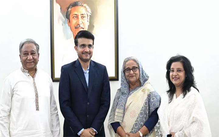 শেখ হাসিনার সাথে সৌরভ গাঙ্গুলীর সাক্ষাৎ