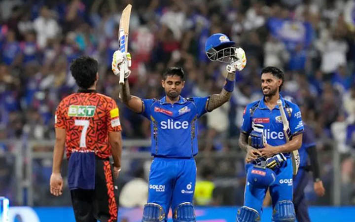 সূর্যের বিধ্বংসী সেঞ্চুরি, উড়ে গেল হায়দরাবাদ