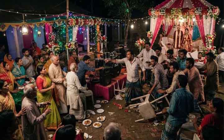 গানবাজনা করায় বিয়েবাড়িতে হামলা, বরসহ আহত ১০