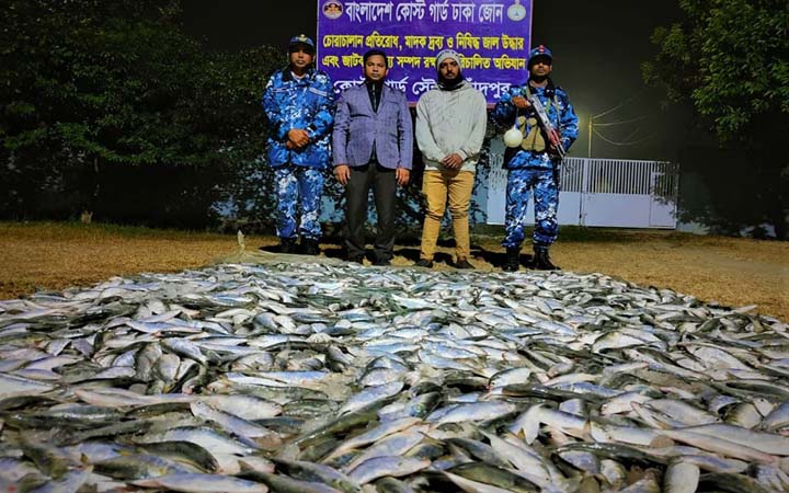 চাঁদপুরে ৪৪০ কেজি জাটকা জব্দ