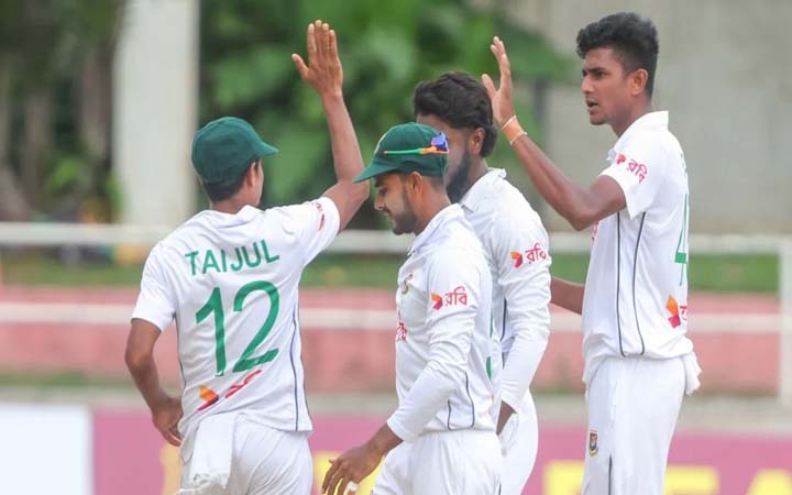 কিংস্টন টেস্টে চালকের আসনে বাংলাদেশ, নাহিদের আগুন ঝরানো বোলিং