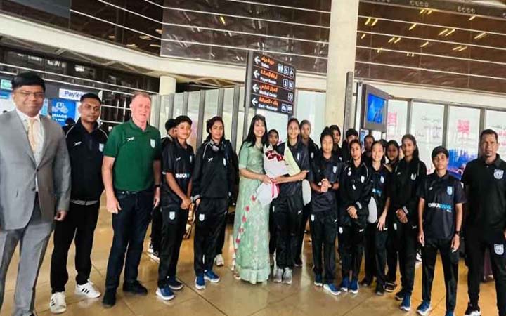 এএফসি হিউমেন্স এশিয়া কাপ বাছাইপর্ব খেলতে বাংলাদেশ নারী ফুটবল দল এখন জর্ডানে