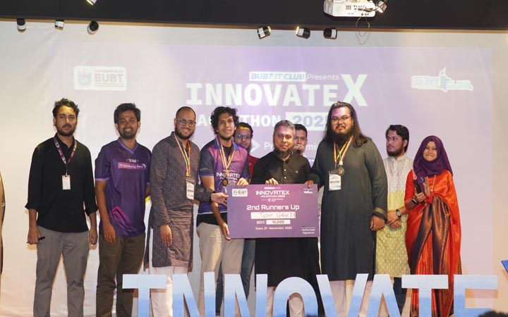 বিইউবিটিতে সফলভাবে সম্পন্ন হলো জাতীয় পর্যায়ের ‘ইনোভেটএক্স হ্যাকাথন ২০২৫’