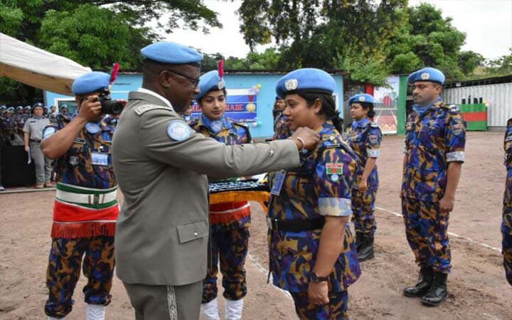 কঙ্গোতে জাতিসংঘ শান্তিরক্ষা পদক পেল বাংলাদেশ পুলিশ