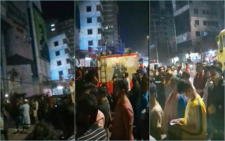 বাড্ডায় সুবাস্তু শপিং কমপ্লেক্সে আগুন