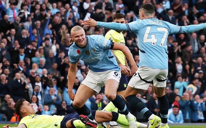 হলান্ডের গোলে সাউথ্যাম্পটনকে হারিয়ে শীর্ষে সিটি