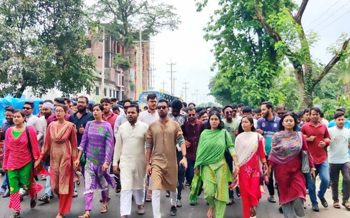 কোটা বহালের পক্ষে হাবিপ্রবি ছাত্রলীগ