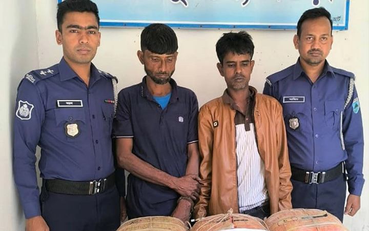 বগুড়ায় ১৬ কেজি গাঁজাসহ দুই মাদক কারবারি গ্রেফতার