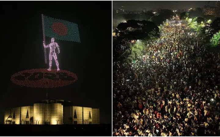 চীনা দূতাবাসের সহযোগিতায় ঢাকার আকাশে ব্যতিক্রমী এক ড্রোন শো