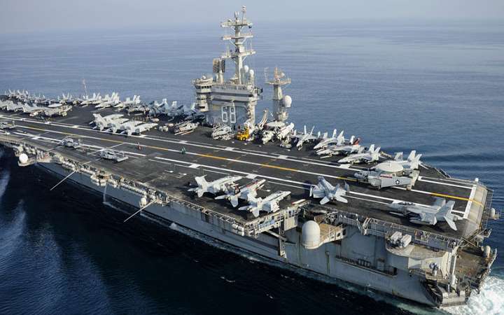 মধ্যপ্রাচ্যের পথে আমেরিকার রণতরি ইউএসএস নিমিটজ