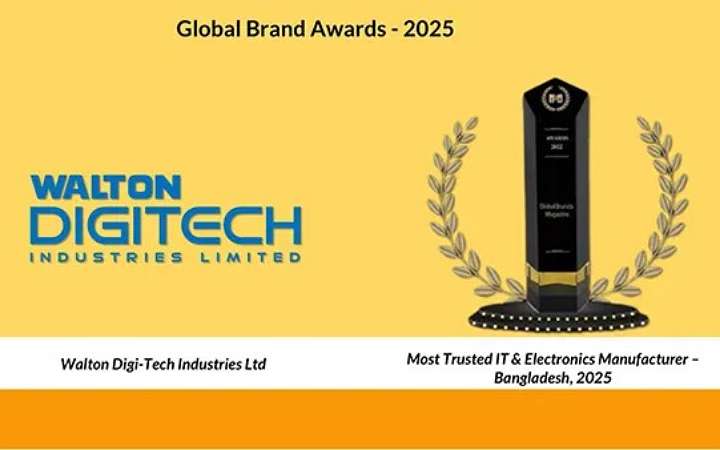 যুক্তরাজ্যের গ্লোবাল ব্র্যান্ড অ্যাওয়ার্ড পেলো ওয়ালটন ডিজি-টেক