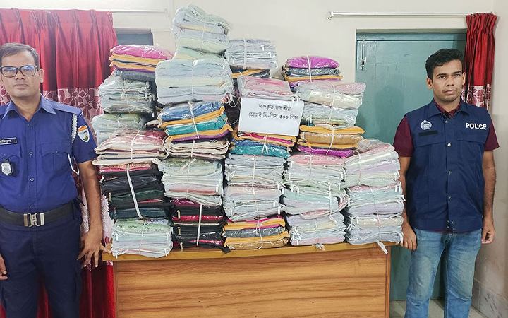ব্রাহ্মণবাড়িয়ায় ১৫ লক্ষ টাকার অবৈধ ভারতীয় পণ্য জব্দ