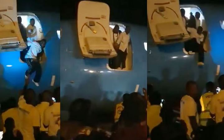 সিঁড়ি নেই, বিমান থেকে যাত্রীদের লাফিয়ে নামার ভিডিও ভাইরাল