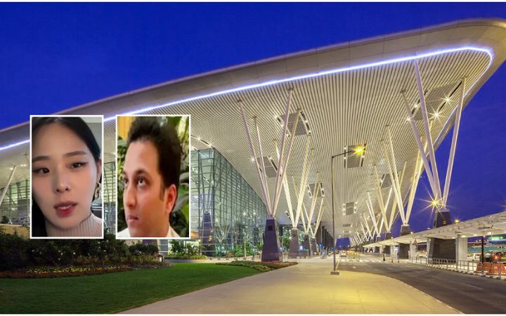 কোরীয় নারী পর্যটককে আচমকা জড়িয়ে ধরলেন বিমানবন্দরের কর্মী