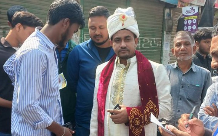 সৈয়দপুরে বিয়ের সাজে ভোটকেন্দ্রে হাজির বর