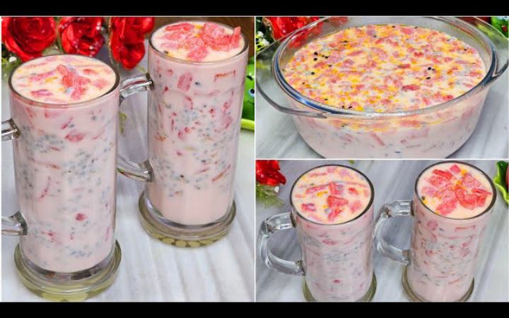 ইফতারে রাখতে পারেন দুধ তোকমার শরবত