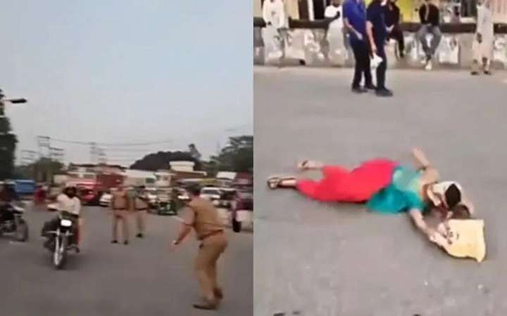 ভারতে জরিমানা এড়াতে স্ত্রীকে রাস্তায় ফেলে পালালেন মোটরসাইকেলচালক স্বামী
