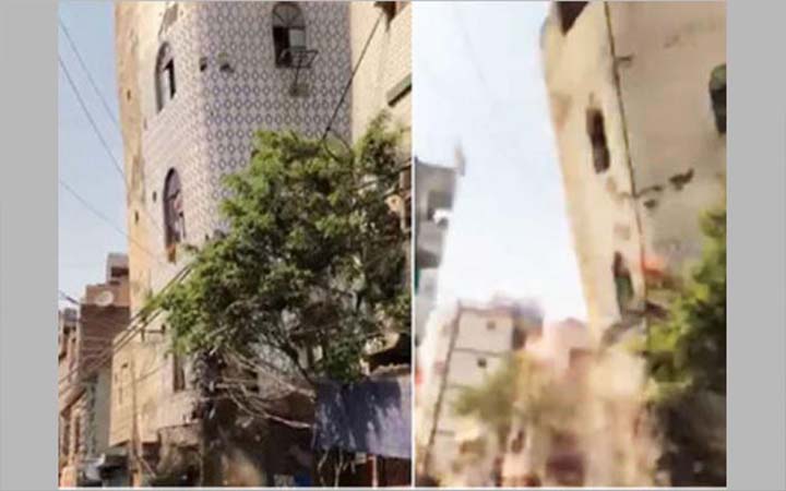 মাত্র কয়েক সেকেন্ডে ধসে পড়ল বহুতল ভবন