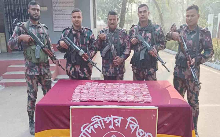 ঝিনাইদহ সীমান্তে পিস্তল ও বিপুল ইয়াবা জব্দ