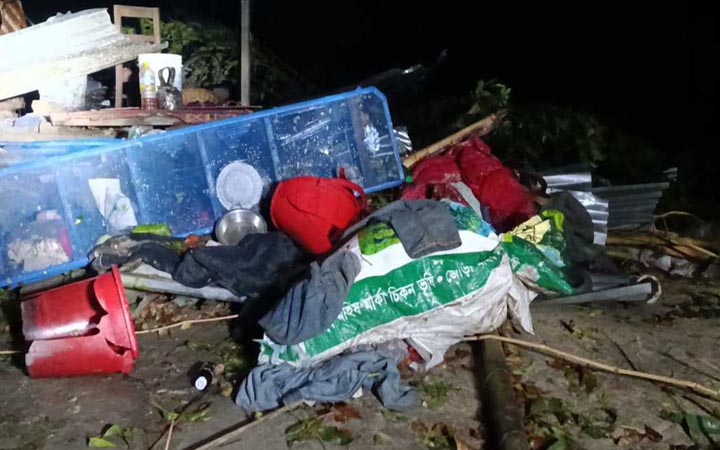 চুয়াডাঙ্গায় ঝড়ে গাছের ডাল ভেঙে ঘরের চালে, মৃত্যু এক