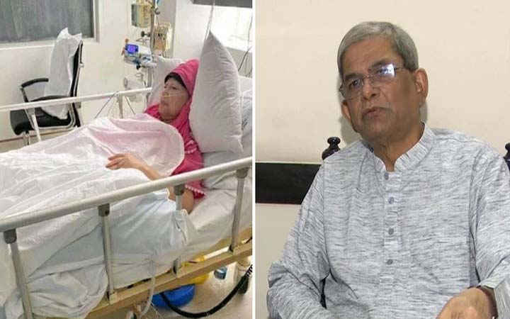 খালেদা জিয়াকে দেখতে হাসপাতালে ফখরুল