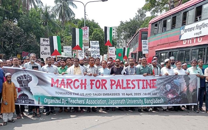 জবির ‘মার্চ ফর প্যালেস্টাইন’ কর্মসূচি পুলিশের বাধায় পন্ড
