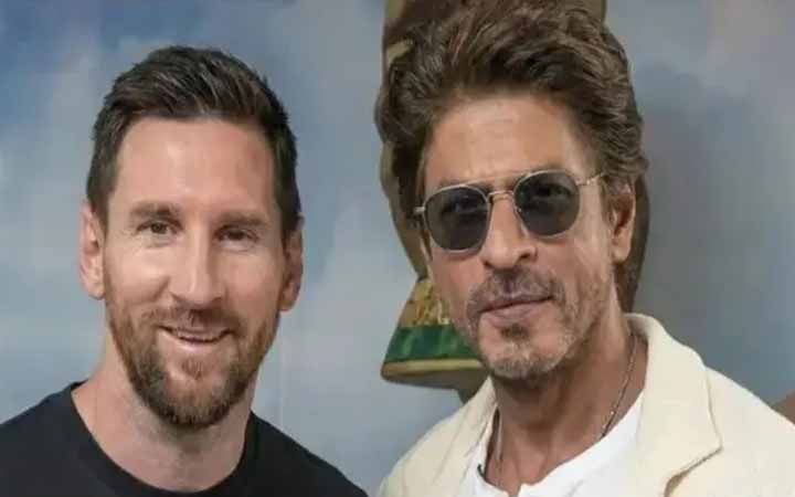 মেসির সাক্ষাৎ পেলেন বলিউড বাদশা শাহরুখ খান