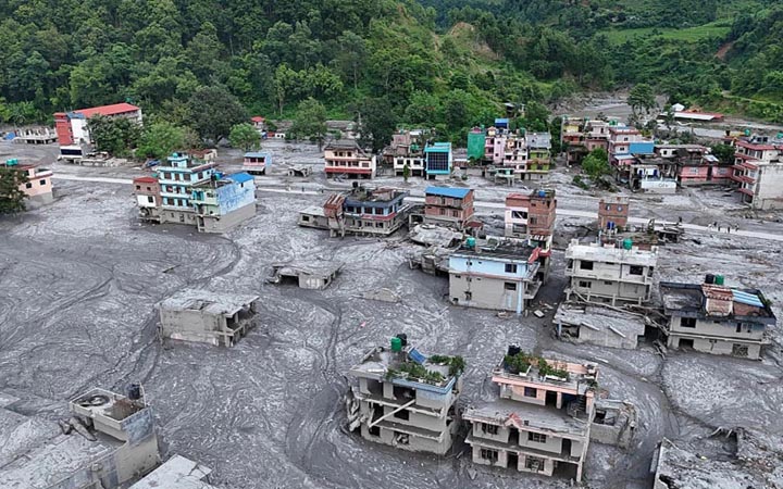 নেপালের ত্রিশুলিতে বন্যায় ধ্বংস ২৫০০ ভবন