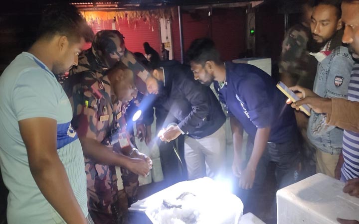 সাতক্ষীরায় বিপুল পরিমাণ চিংড়ি জব্দ, ব্যবসায়ীকে কারাদণ্ড