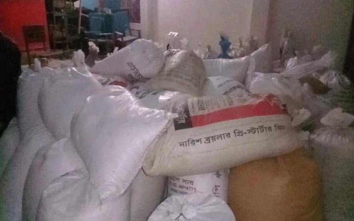 নালিতাবাড়ীতে ভিজিএফের ১১৫ বস্তা চাল উদ্ধার