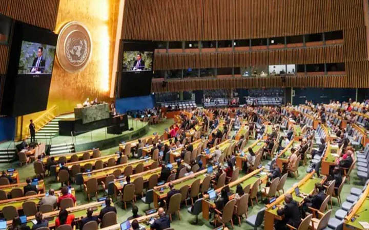 জাতিসংঘে স্বাধীন ফিলিস্তিন রাষ্ট্র প্রতিষ্ঠার প্রস্তাব বিপুল ভোটে পাস