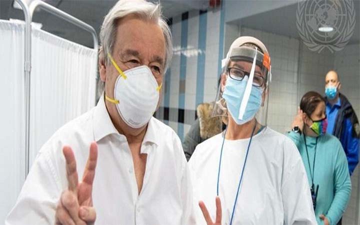 টিকা নিলেন জাতিসংঘ মহাসচিব