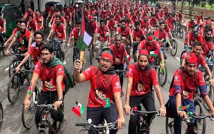 সাইকেল র‍্যালির মাধ্যমে শিবিরের তিন দিনব্যাপী কর্মসূচি শুরু